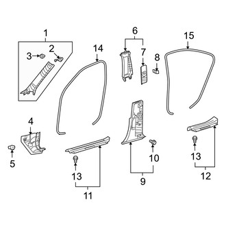 Lexus OE - Pillars, Rocker & Floor - Interior Trim