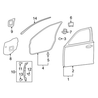 Lexus OE - Front Door - Door & Components