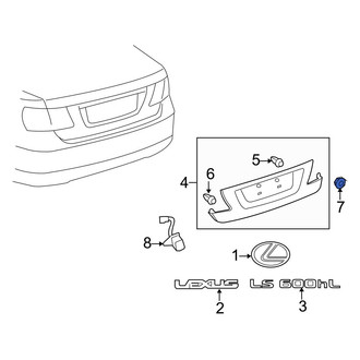 Lexus OE - License Plate Light Panel Nut