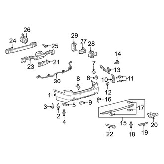 Lexus OE - Rear Bumper - Bumper & Components