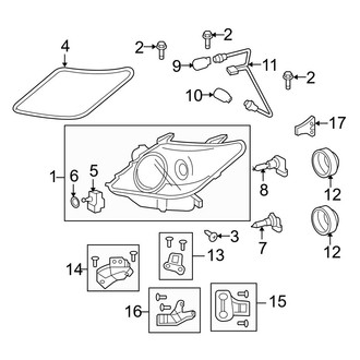 Lexus OE - Front Lamps - Headlamp Components