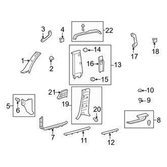 Lexus OE - Pillars, Rocker & Floor - Interior Trim