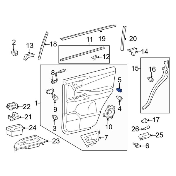 Door Interior Trim Panel Retainer