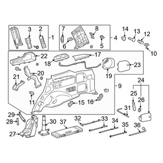 Lexus OE - Quarter Panel - Interior Trim (Right Side)