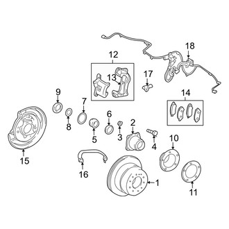 Lexus OE - Rear Suspension - Brake Components
