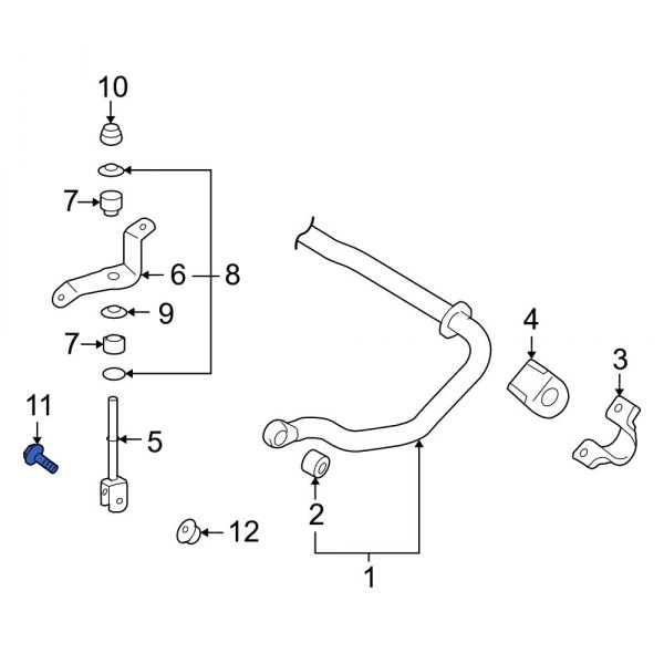 Lexus OE 9008011672 Front Suspension Stabilizer Bar Link Bolt