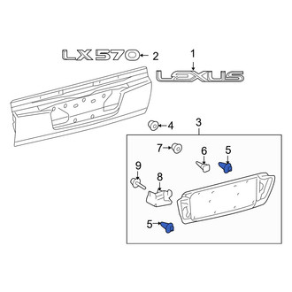 Lexus OE - Tailgate Trim Cover Clip