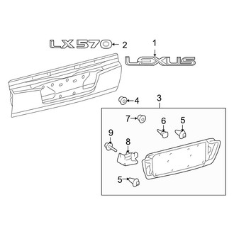 Lexus OE - Tail Gate - Exterior Trim