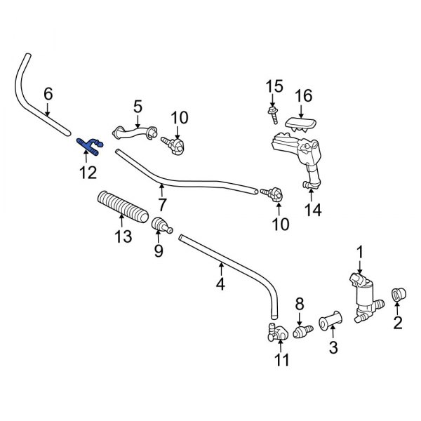 Headlight Washer Hose Connector