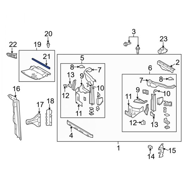 Radiator Support Access Cover Seal