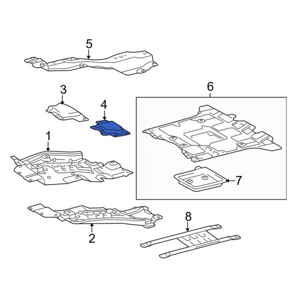 Radiator Support Splash Shield Insulator