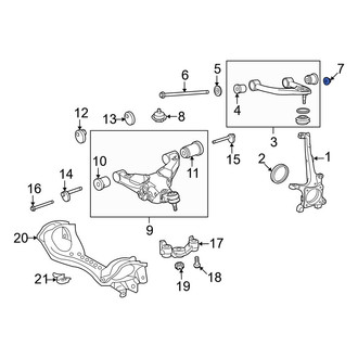 Lexus OE - Lower Suspension Strut Nut