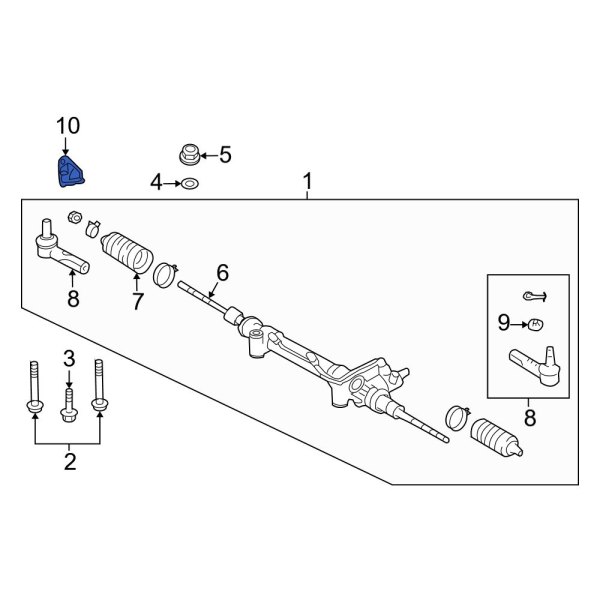 Rack and Pinion Heat Shield