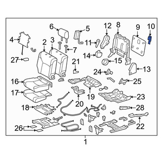 Lexus OE - Center Right Seat Back Panel Cap