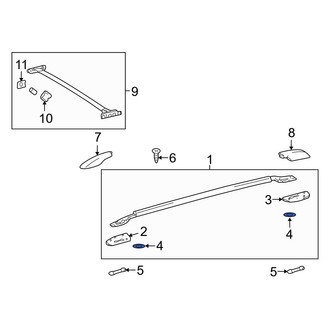 Lexus OE - Roof Luggage Carrier Side Rail Seal