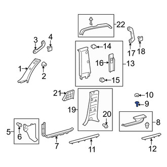 Lexus OE - Door Switch Trim Panel Screw