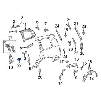 Lexus OE - Rear Left Quarter Panel Reinforcement