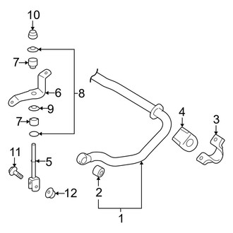 Lexus OE - Rear Suspension - Stabilizer Bar & Components