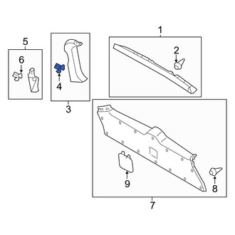 Lexus OE - Door Glass Sunshade Clip