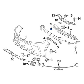 Lexus OE - Bumper Impact Bar Nut