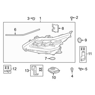 Lexus OE - Front Lamps - Headlamp Components