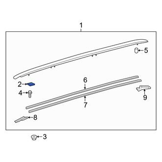 Lexus OE - Roof Luggage Carrier Side Rail Seal