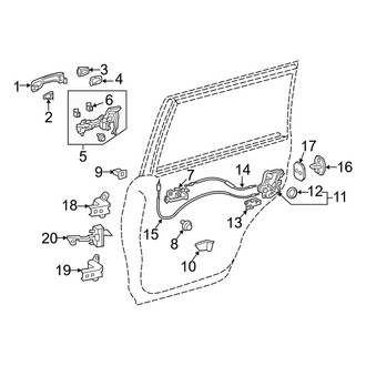 Lexus OE - Rear Door - Lock & Hardware