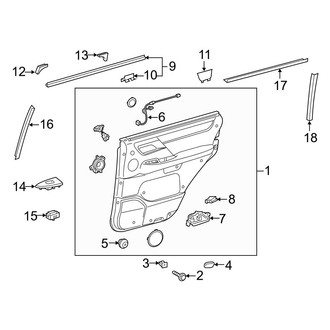 Lexus OE - Rear Door - Interior Trim