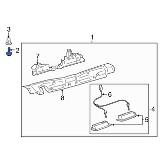 Lexus OE - License Plate Light Assembly Screw