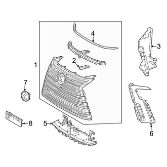 Lexus OE - Front Bumper & Grille - Grille & Components