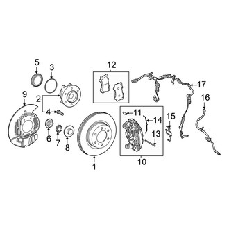 Lexus OE - Front Suspension - Brake Components (Base / F Sport / Luxury / Premium / Ultra Luxury)