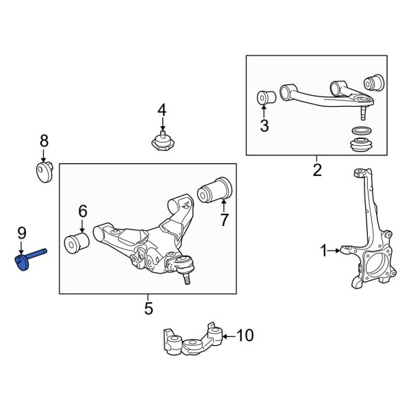 Lexus OE 4819060050 Front Lower Alignment Camber Adjusting Eccentric Bolt