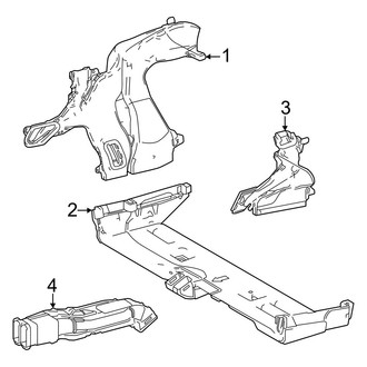 Lexus OE - Instrument Panel - Ducts (Rear, Floor, With Vip Seats), (Ultra Luxury)