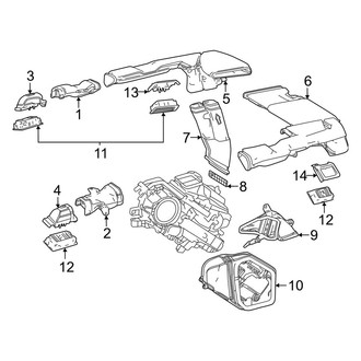 Lexus OE - Instrument Panel - Ducts (Rear, Roof, W/O Vip Seats)