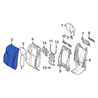 Lexus OE - Center Left Seat Back Cushion Cover