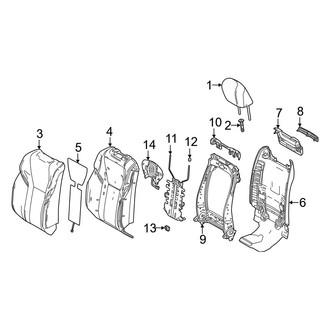 Lexus OE - Seats & Tracks - Passenger Seat Components (Seat Back Components, W/O Vip Seats), (Premium)