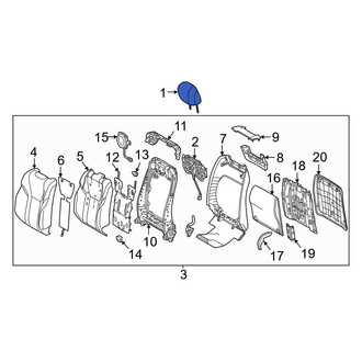 Lexus OE - Center Outer Headrest