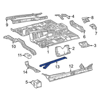Lexus OE - Front Left Floor Side Rail Reinforcement