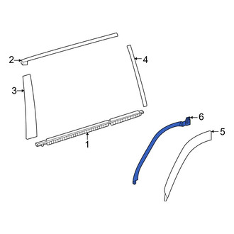 Lexus OE - Rear Left Door Molding