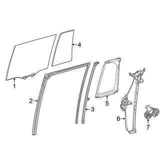 Lexus OE - Rear Door - Glass & Hardware