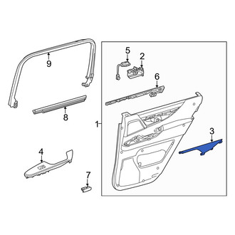 Lexus OE - Front Right Rearward Door Applique