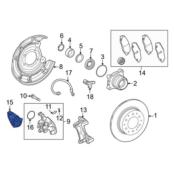 Lexus OE 4631060050 Rear Parking Brake Actuator