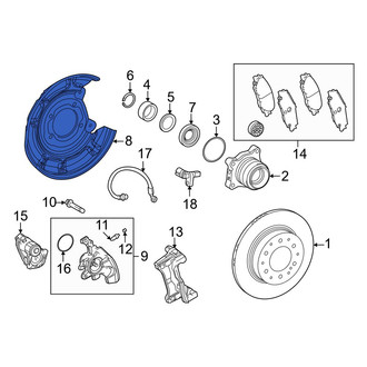 Lexus OE - Rear Right Brake Dust Shield