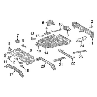 Lexus OE - Rear Body & Floor - Floor & Rails