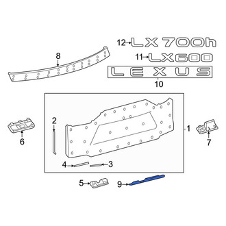 Lexus OE - Rear Lower Liftgate Finish Panel Trim Plate