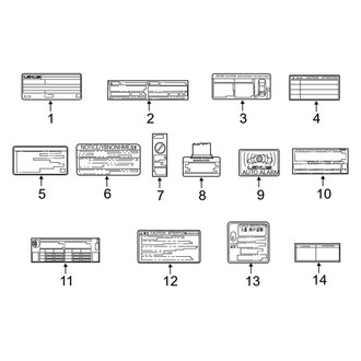 Lexus OE - Information Labels - Labels