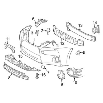 Lexus OE - Front Bumper & Grille - Bumper & Components (W/O F Sport Package)