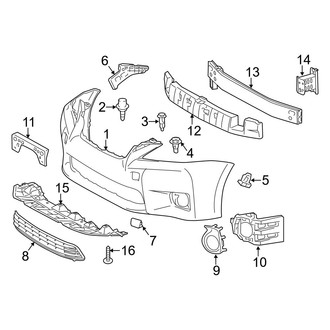 Lexus OE - Front Bumper & Grille - Bumper & Components (With F Sport Package)