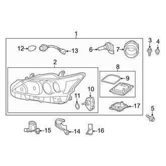 Lexus OE - Front Lamps - Headlamp Components (LED)