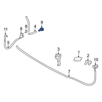 Lexus OE - Front Headlight Washer Hose Connector